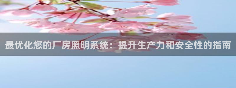 最优化您的厂房照明系统：提升生产力和安全性的指南