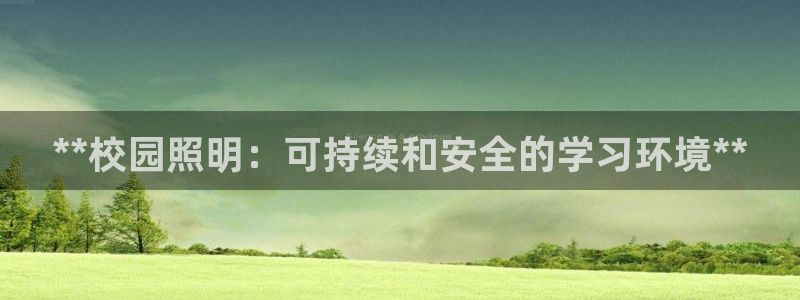**校园照明：可持续和安全的学习环境**