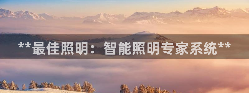 **最佳照明：智能照明专家系统**