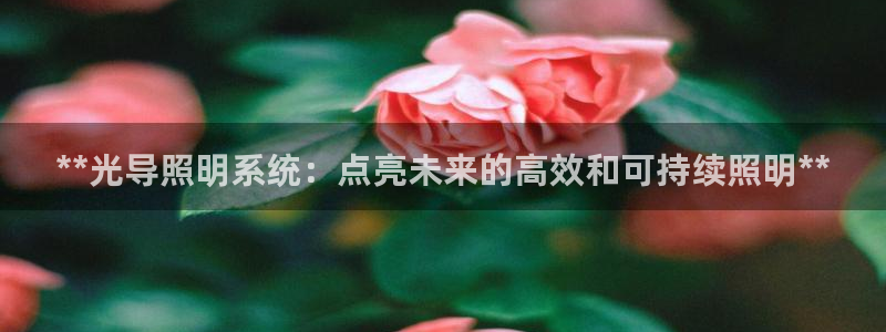 **光导照明系统：点亮未来的高效和可持续照明**
