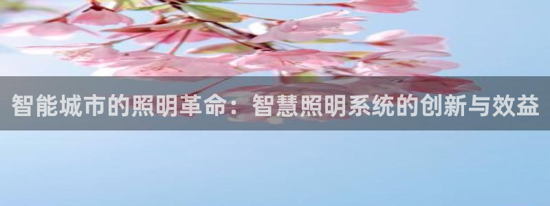 智能城市的照明革命：智慧照明系统的创新与效益