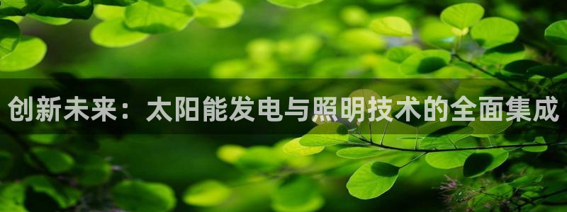 创新未来：太阳能发电与照明技术的全面集成