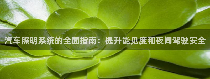 汽车照明系统的全面指南：提升能见度和夜间驾驶安全