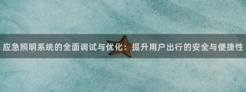 应急照明系统的全面调试与优化：提升用户出行的安全与便捷性