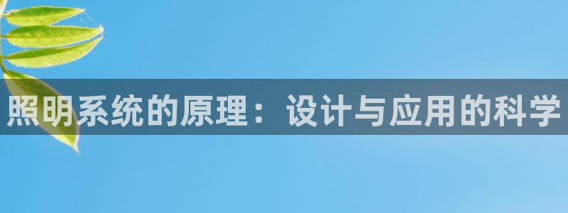 照明系统的原理：设计与应用的科学